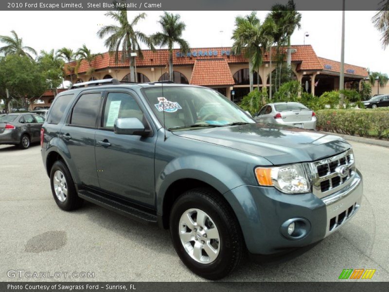 Steel Blue Metallic / Camel 2010 Ford Escape Limited