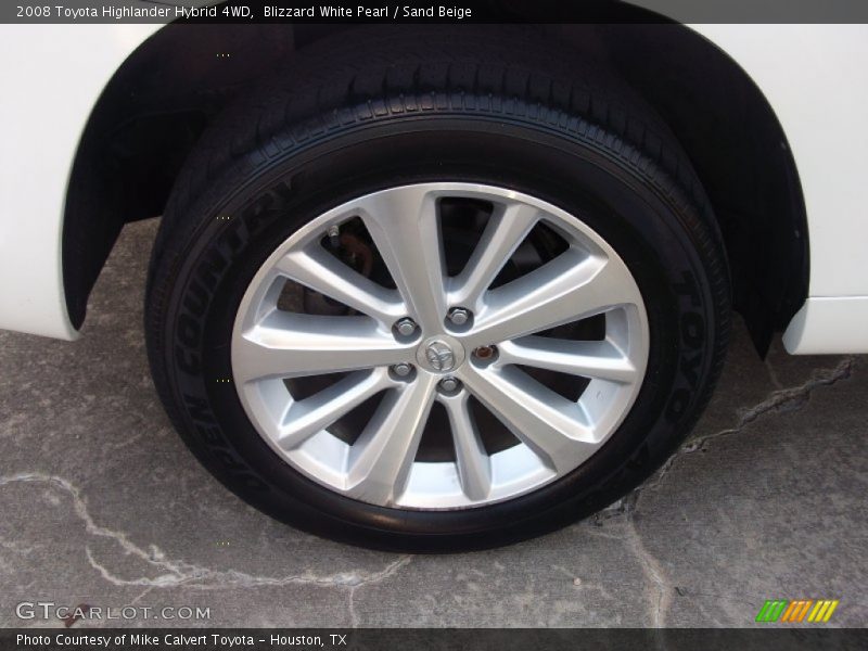 Blizzard White Pearl / Sand Beige 2008 Toyota Highlander Hybrid 4WD