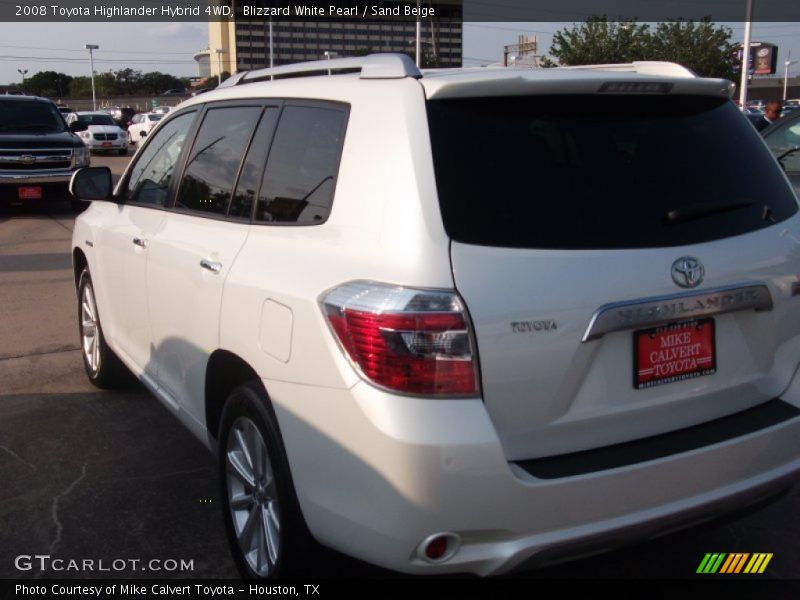 Blizzard White Pearl / Sand Beige 2008 Toyota Highlander Hybrid 4WD