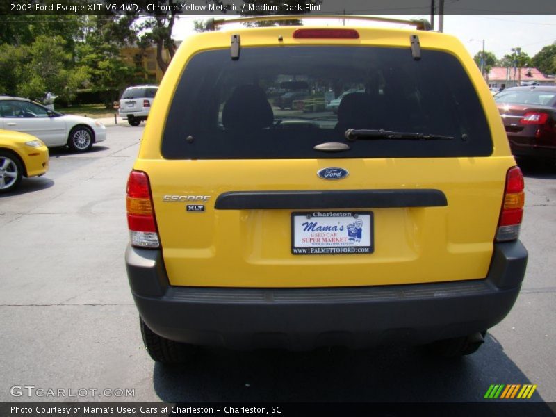 Chrome Yellow Metallic / Medium Dark Flint 2003 Ford Escape XLT V6 4WD