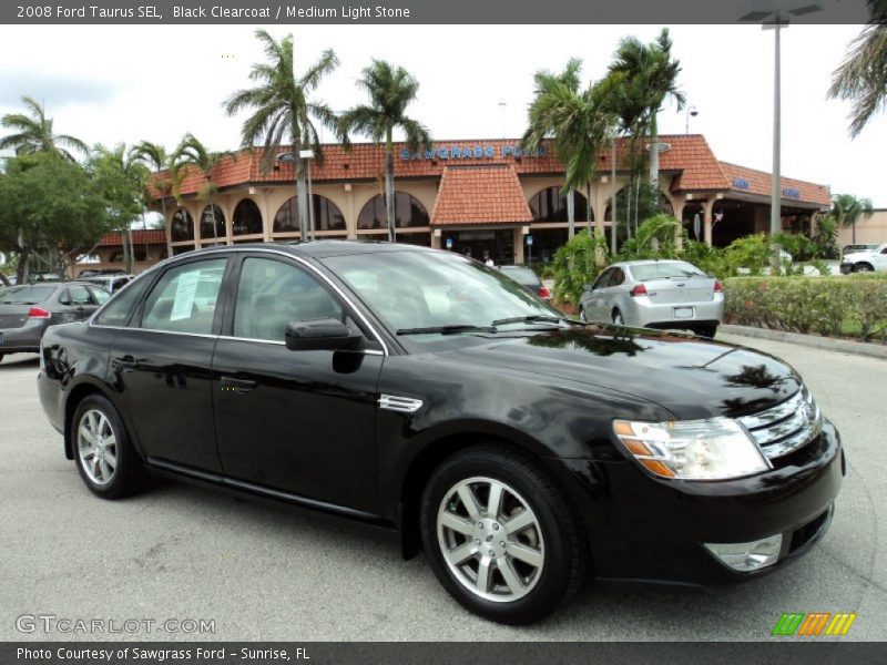Black Clearcoat / Medium Light Stone 2008 Ford Taurus SEL