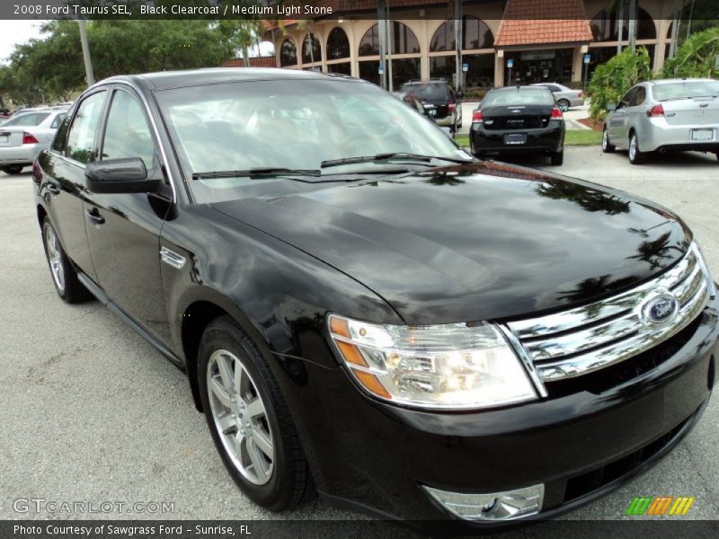 Black Clearcoat / Medium Light Stone 2008 Ford Taurus SEL