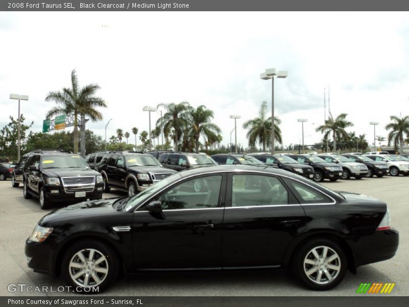 Black Clearcoat / Medium Light Stone 2008 Ford Taurus SEL