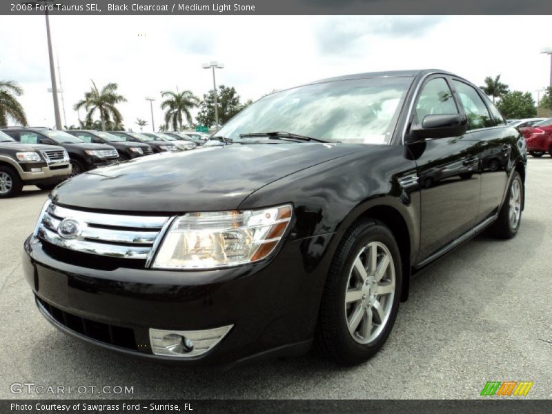 Black Clearcoat / Medium Light Stone 2008 Ford Taurus SEL