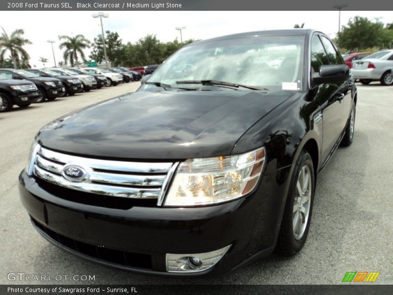 Black Clearcoat / Medium Light Stone 2008 Ford Taurus SEL