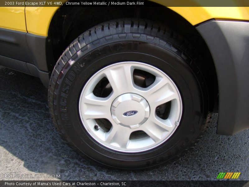 Chrome Yellow Metallic / Medium Dark Flint 2003 Ford Escape XLT V6 4WD