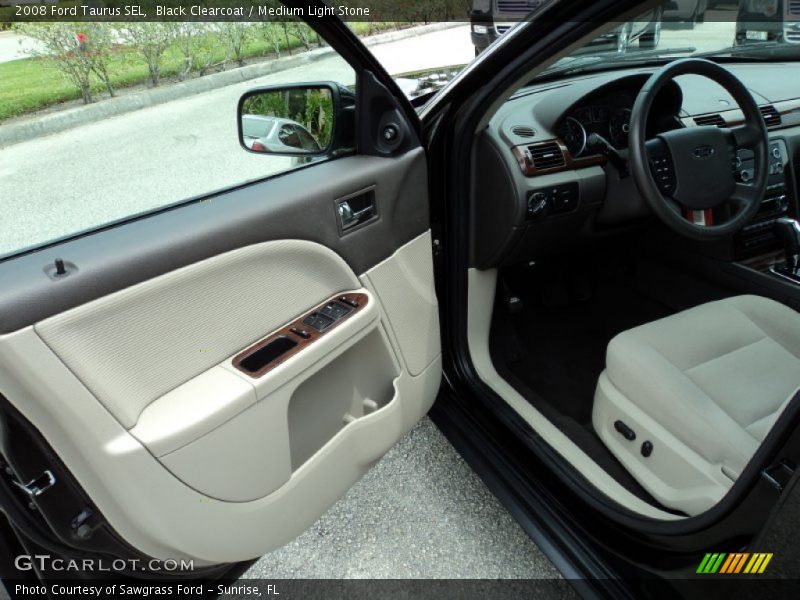 Black Clearcoat / Medium Light Stone 2008 Ford Taurus SEL