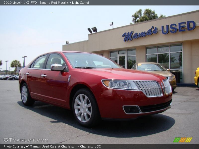Sangria Red Metallic / Light Camel 2010 Lincoln MKZ FWD