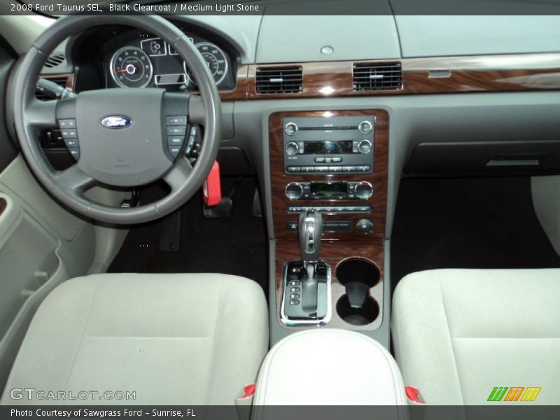 Black Clearcoat / Medium Light Stone 2008 Ford Taurus SEL