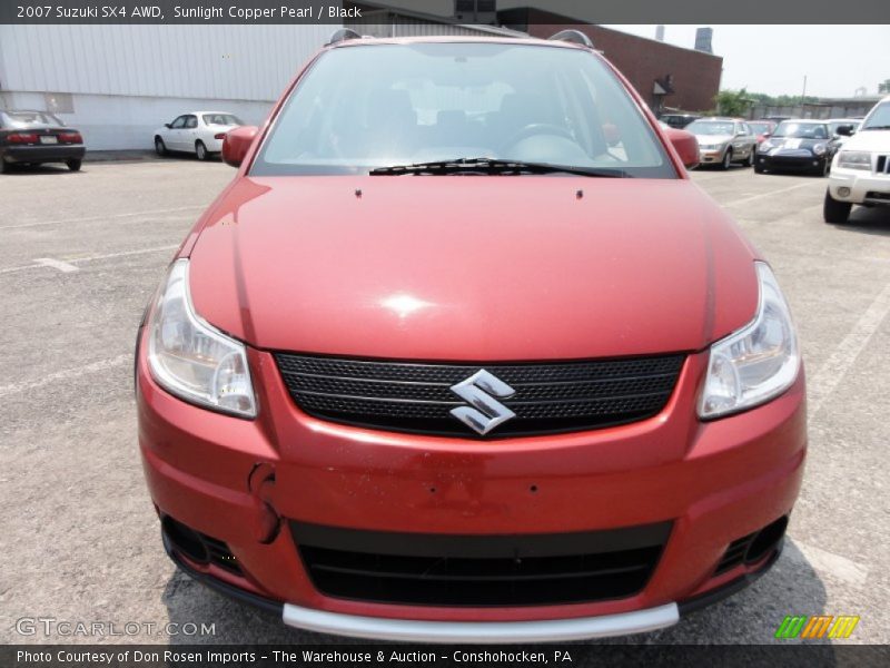 Sunlight Copper Pearl / Black 2007 Suzuki SX4 AWD