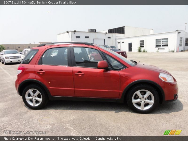 Sunlight Copper Pearl / Black 2007 Suzuki SX4 AWD