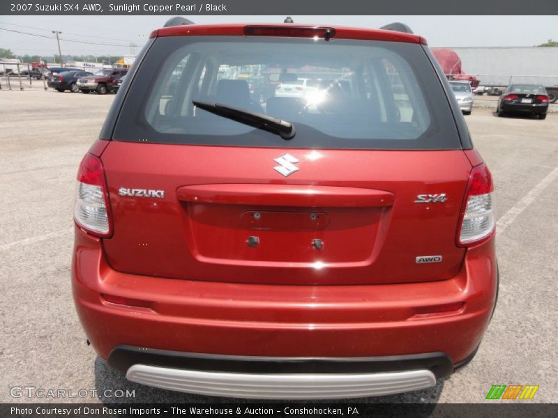 Sunlight Copper Pearl / Black 2007 Suzuki SX4 AWD