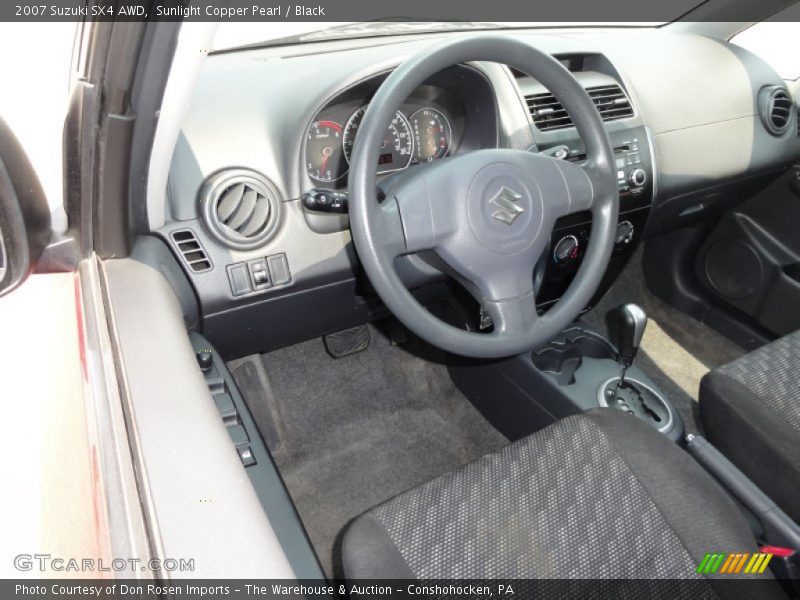 Sunlight Copper Pearl / Black 2007 Suzuki SX4 AWD