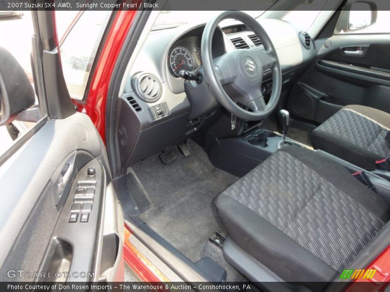 Sunlight Copper Pearl / Black 2007 Suzuki SX4 AWD