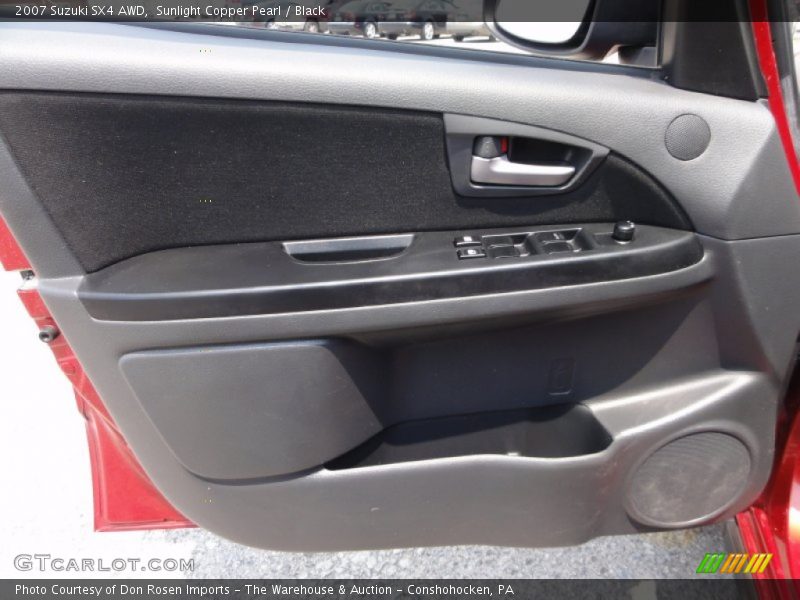 Sunlight Copper Pearl / Black 2007 Suzuki SX4 AWD