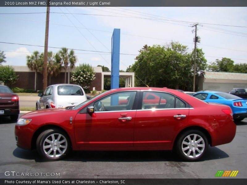 Sangria Red Metallic / Light Camel 2010 Lincoln MKZ FWD