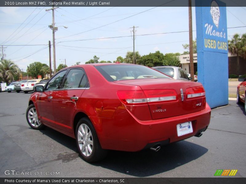 Sangria Red Metallic / Light Camel 2010 Lincoln MKZ FWD