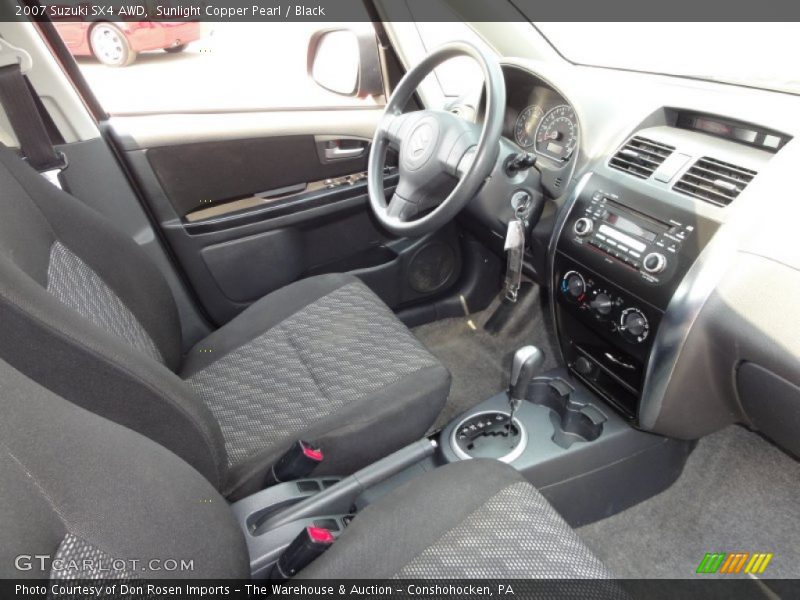 Sunlight Copper Pearl / Black 2007 Suzuki SX4 AWD