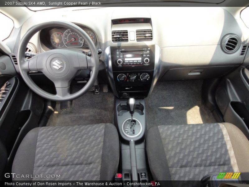 Sunlight Copper Pearl / Black 2007 Suzuki SX4 AWD