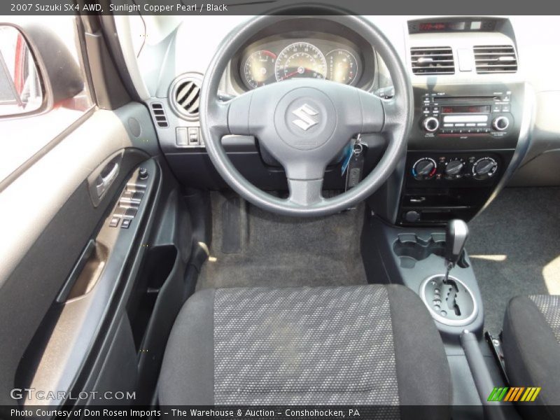 Sunlight Copper Pearl / Black 2007 Suzuki SX4 AWD