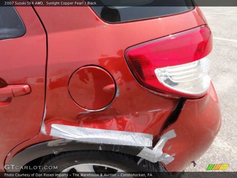 Sunlight Copper Pearl / Black 2007 Suzuki SX4 AWD