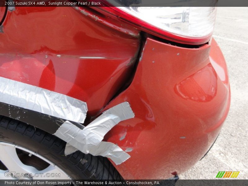 Sunlight Copper Pearl / Black 2007 Suzuki SX4 AWD
