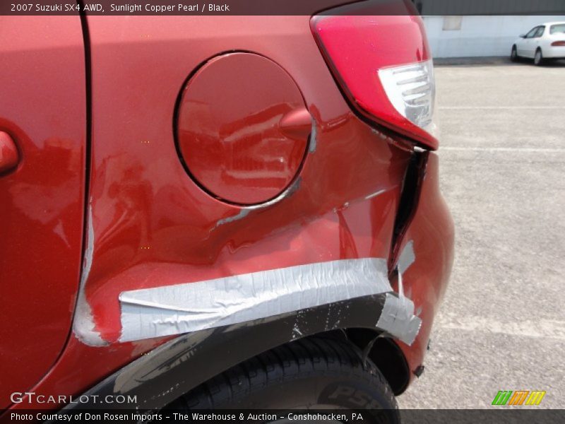 Sunlight Copper Pearl / Black 2007 Suzuki SX4 AWD