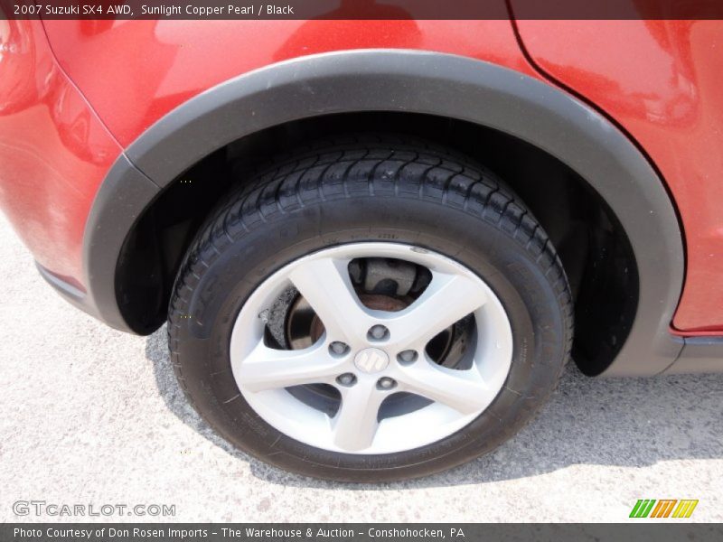 Sunlight Copper Pearl / Black 2007 Suzuki SX4 AWD