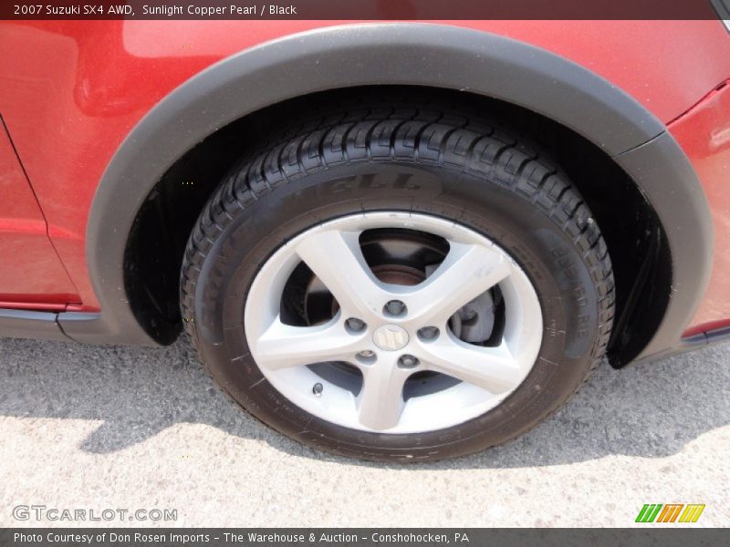Sunlight Copper Pearl / Black 2007 Suzuki SX4 AWD