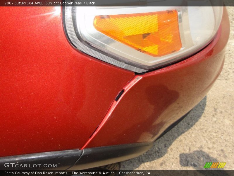 Sunlight Copper Pearl / Black 2007 Suzuki SX4 AWD