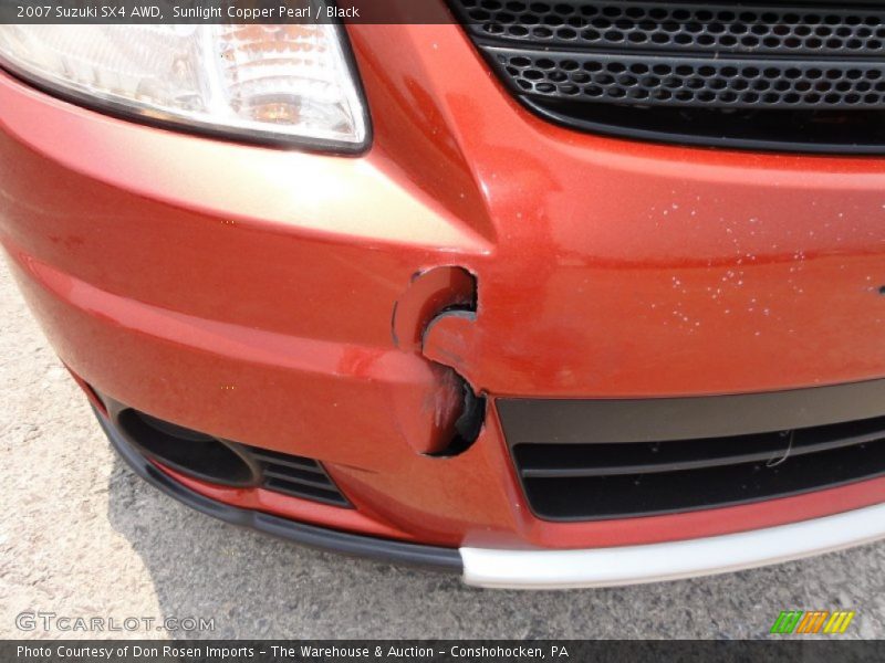 Sunlight Copper Pearl / Black 2007 Suzuki SX4 AWD