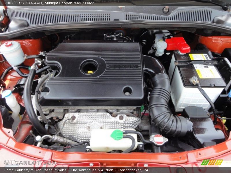 Sunlight Copper Pearl / Black 2007 Suzuki SX4 AWD