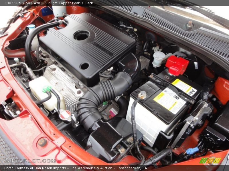 Sunlight Copper Pearl / Black 2007 Suzuki SX4 AWD
