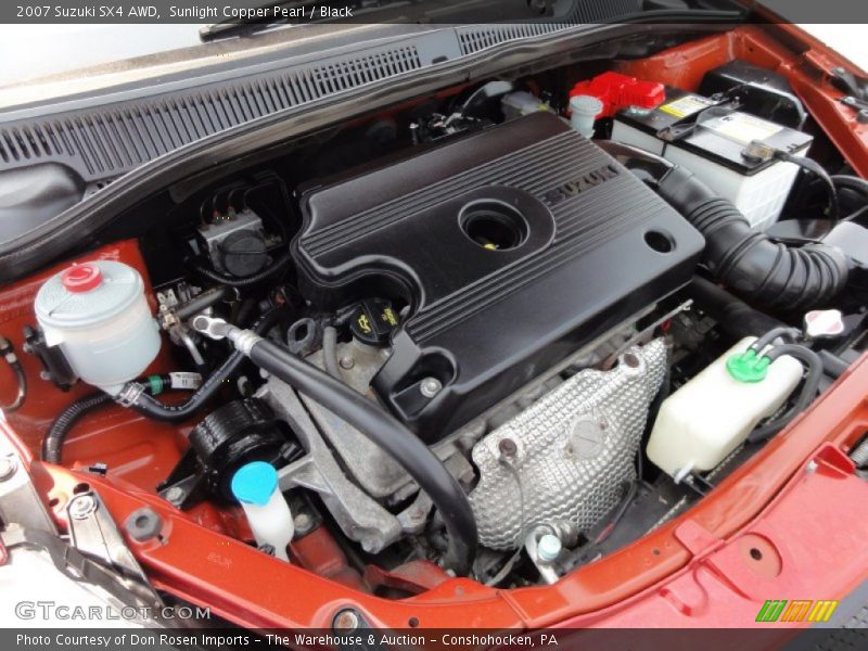 Sunlight Copper Pearl / Black 2007 Suzuki SX4 AWD