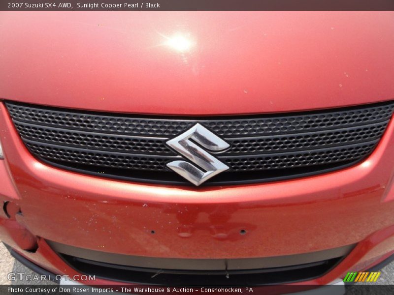 Sunlight Copper Pearl / Black 2007 Suzuki SX4 AWD