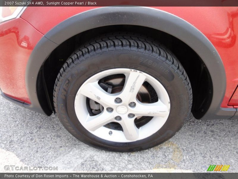 Sunlight Copper Pearl / Black 2007 Suzuki SX4 AWD