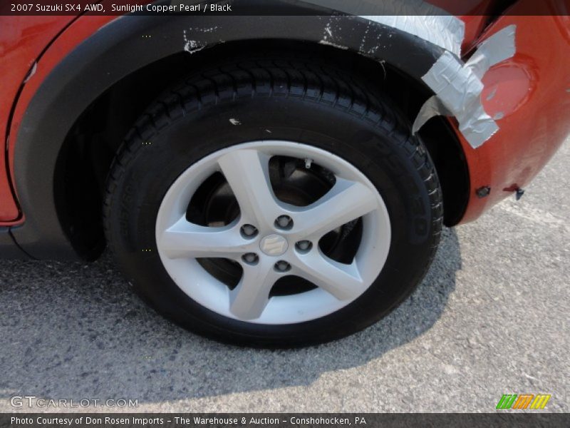 Sunlight Copper Pearl / Black 2007 Suzuki SX4 AWD