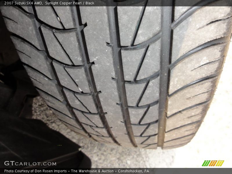 Sunlight Copper Pearl / Black 2007 Suzuki SX4 AWD