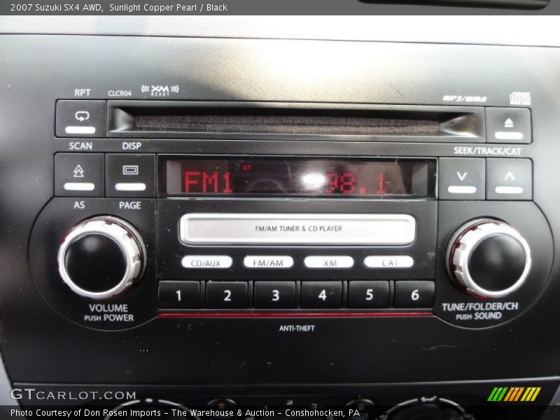 Sunlight Copper Pearl / Black 2007 Suzuki SX4 AWD