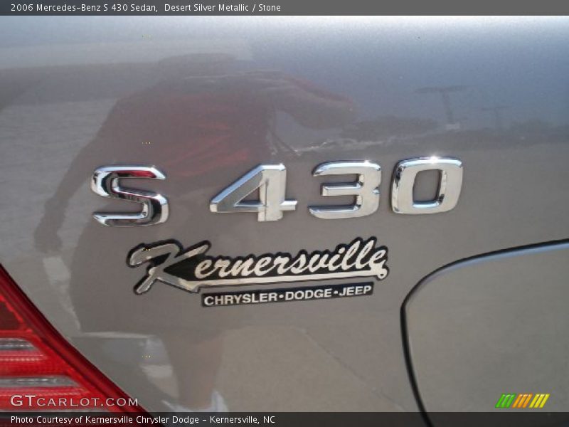 Desert Silver Metallic / Stone 2006 Mercedes-Benz S 430 Sedan