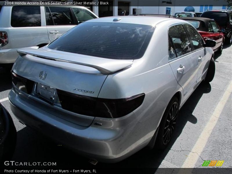 Satin Silver Metallic / Black 2004 Honda Accord EX V6 Sedan