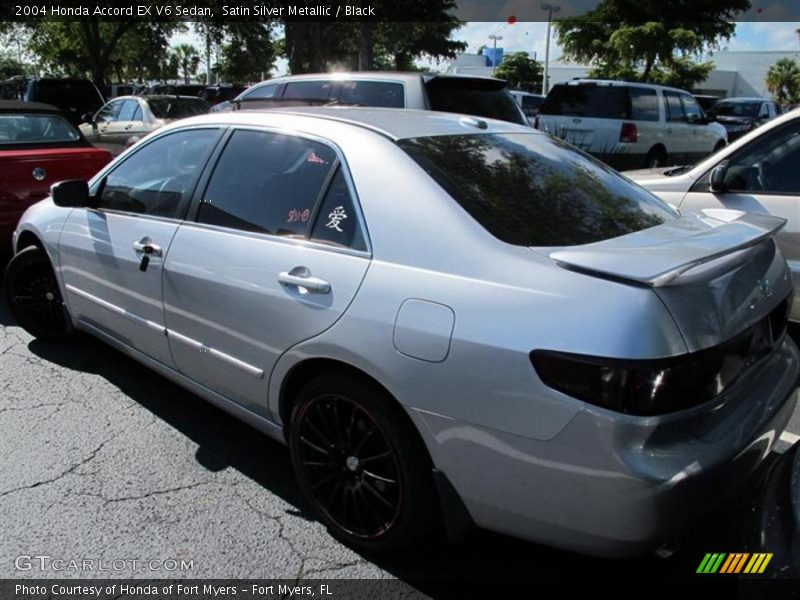 Satin Silver Metallic / Black 2004 Honda Accord EX V6 Sedan