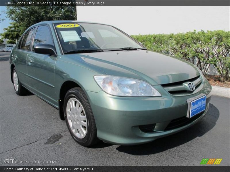 Galapagos Green / Ivory Beige 2004 Honda Civic LX Sedan