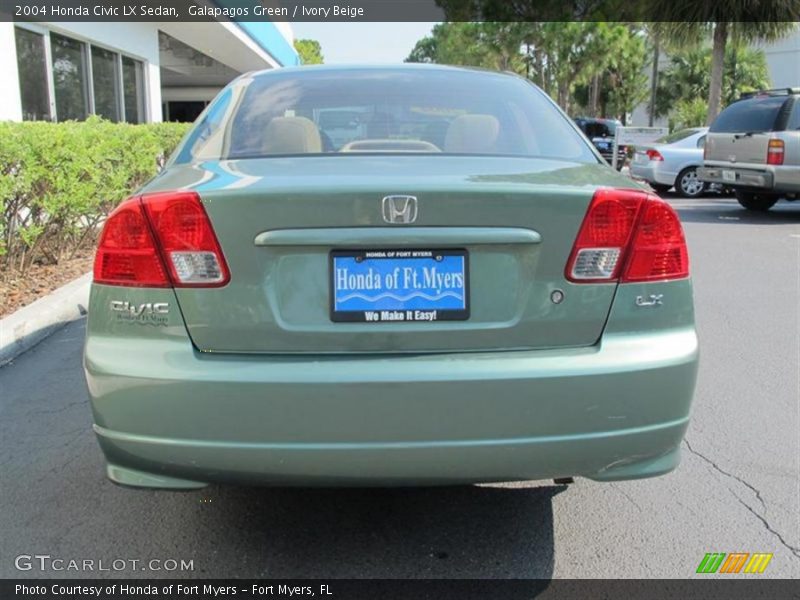 Galapagos Green / Ivory Beige 2004 Honda Civic LX Sedan