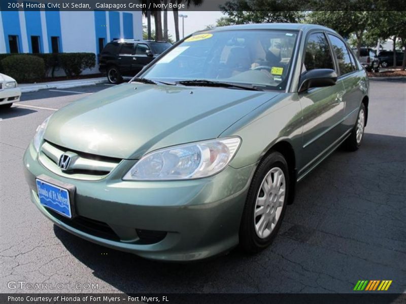 Galapagos Green / Ivory Beige 2004 Honda Civic LX Sedan