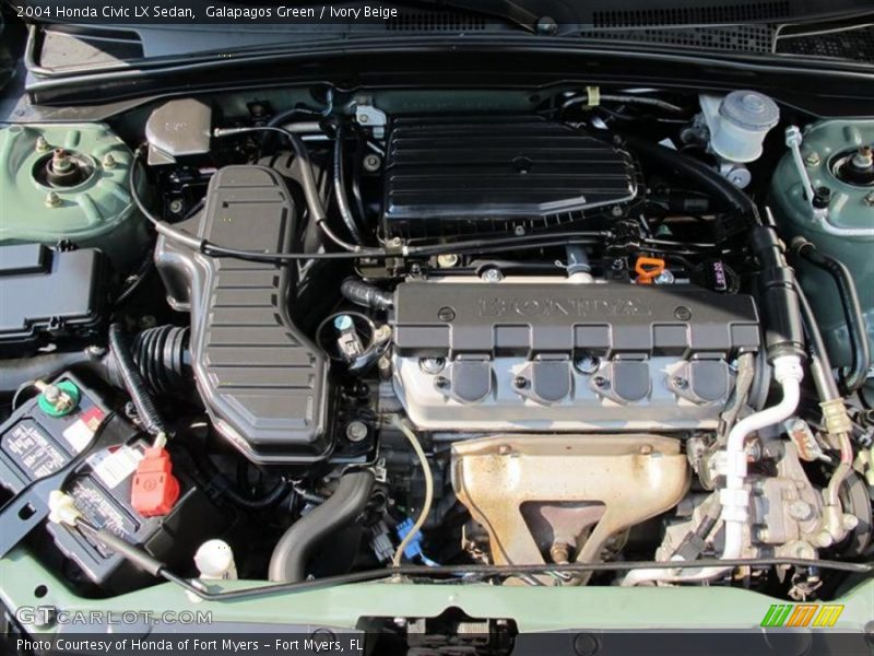 Galapagos Green / Ivory Beige 2004 Honda Civic LX Sedan