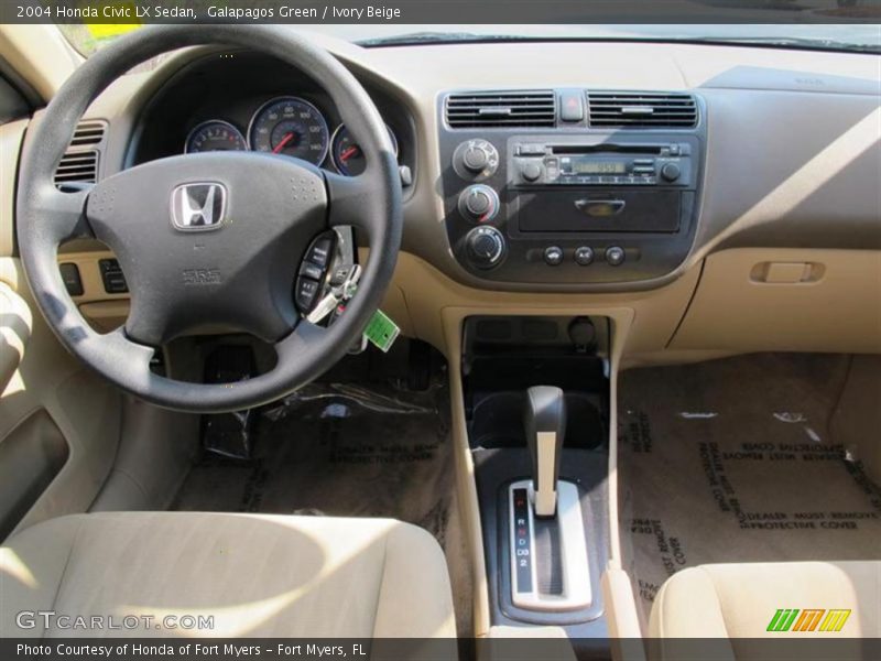 Galapagos Green / Ivory Beige 2004 Honda Civic LX Sedan