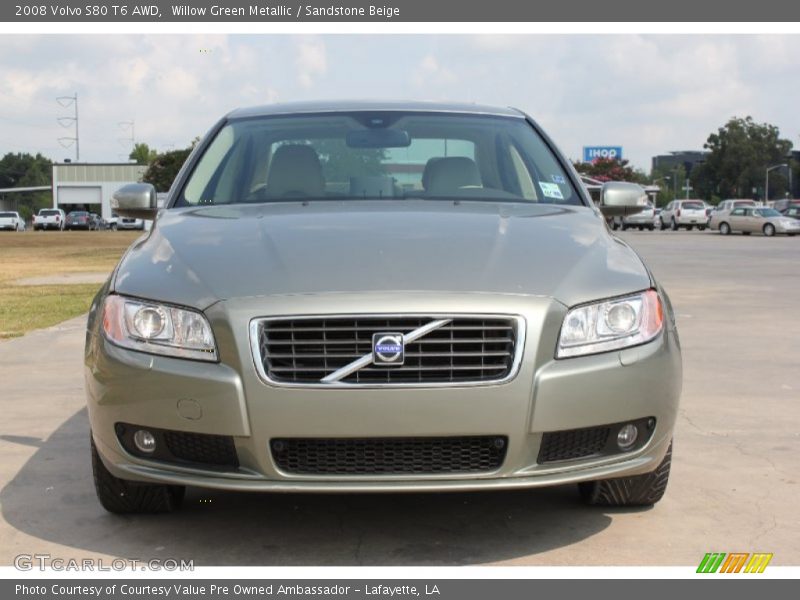 Willow Green Metallic / Sandstone Beige 2008 Volvo S80 T6 AWD