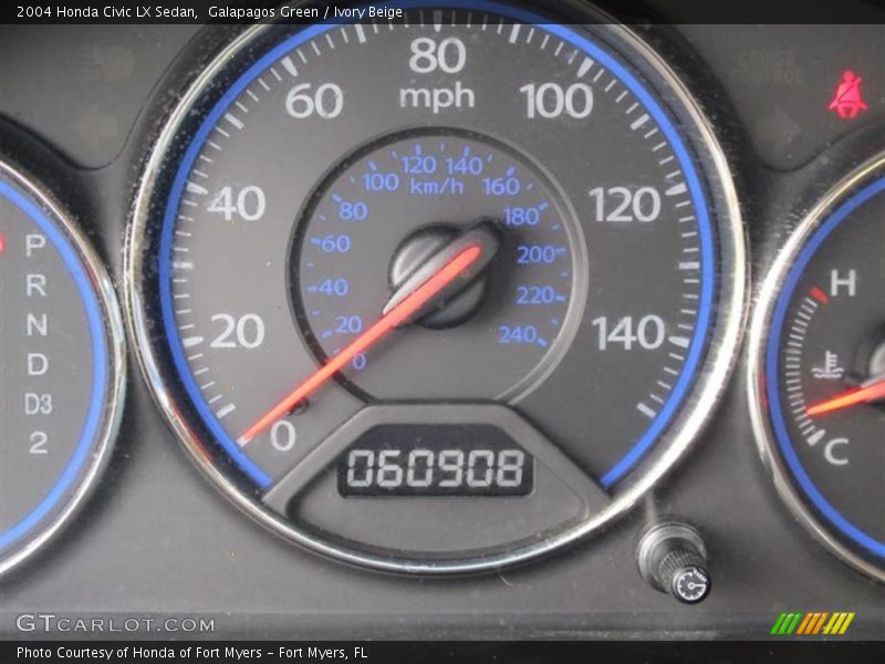 Galapagos Green / Ivory Beige 2004 Honda Civic LX Sedan