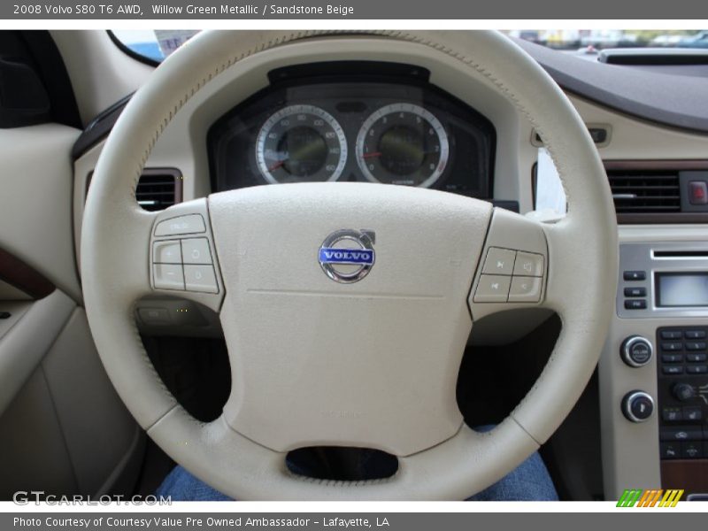 Willow Green Metallic / Sandstone Beige 2008 Volvo S80 T6 AWD